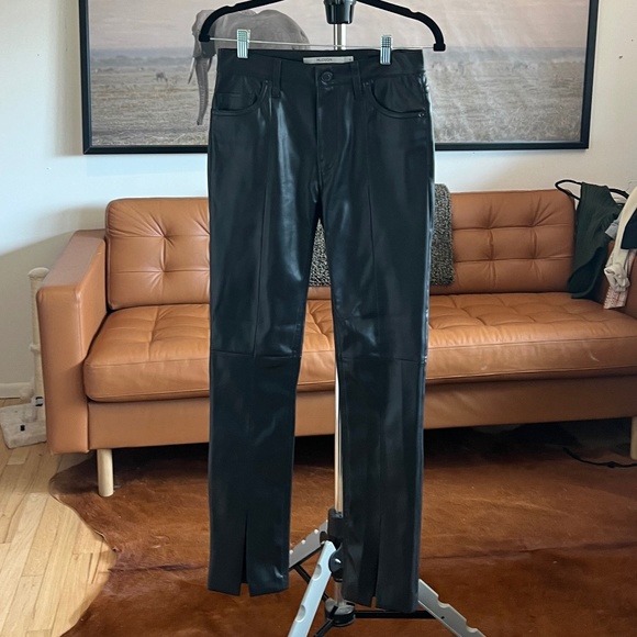 Nico Mid-Rise Straight Ankle Jean w/ Slit Hem - Picture 4 of 6